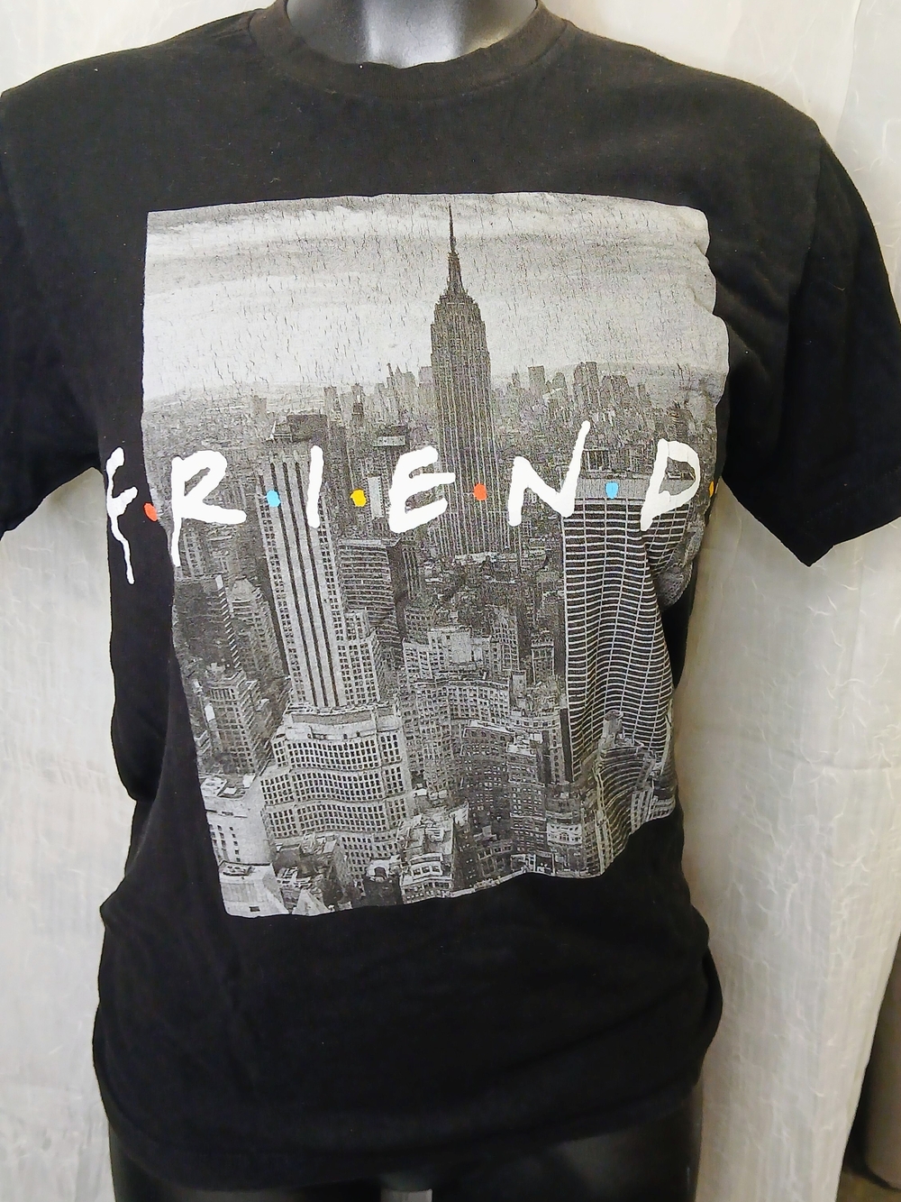 Friends Graphic Black Crewneck T-Shirt